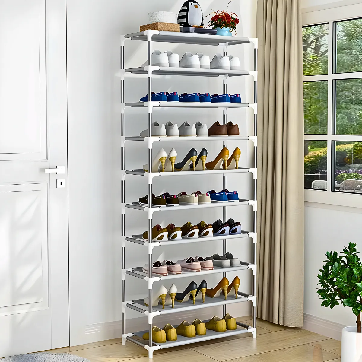 Sapateira Vertical organizador com 9 Prateleiras - imagem 2