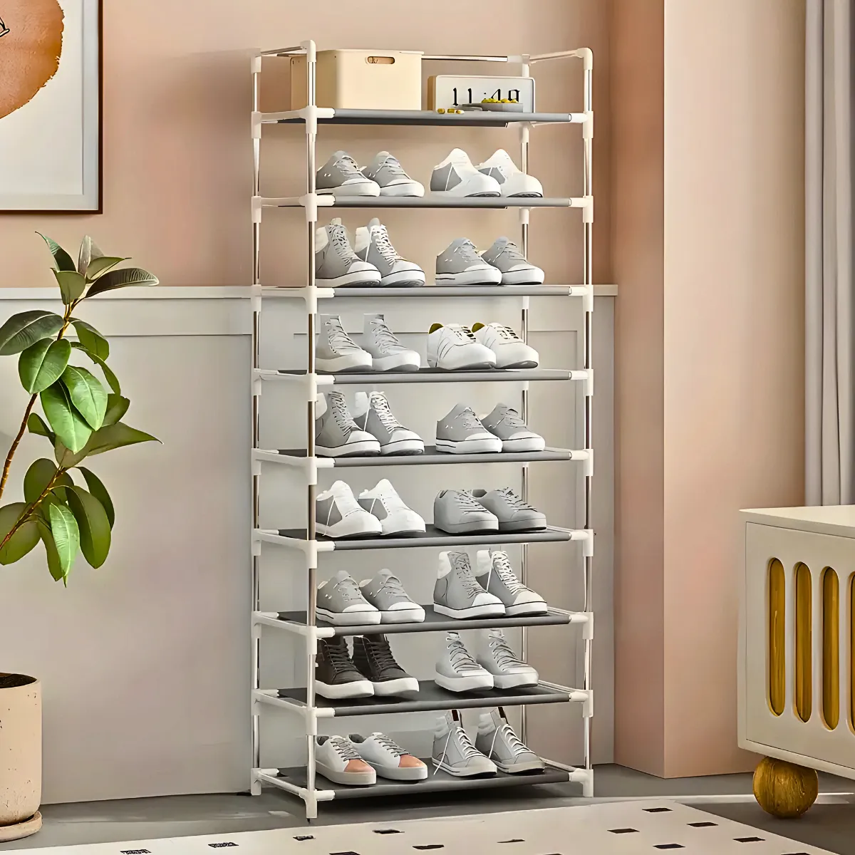 Sapateira Vertical organizador com 9 Prateleiras - imagem 4