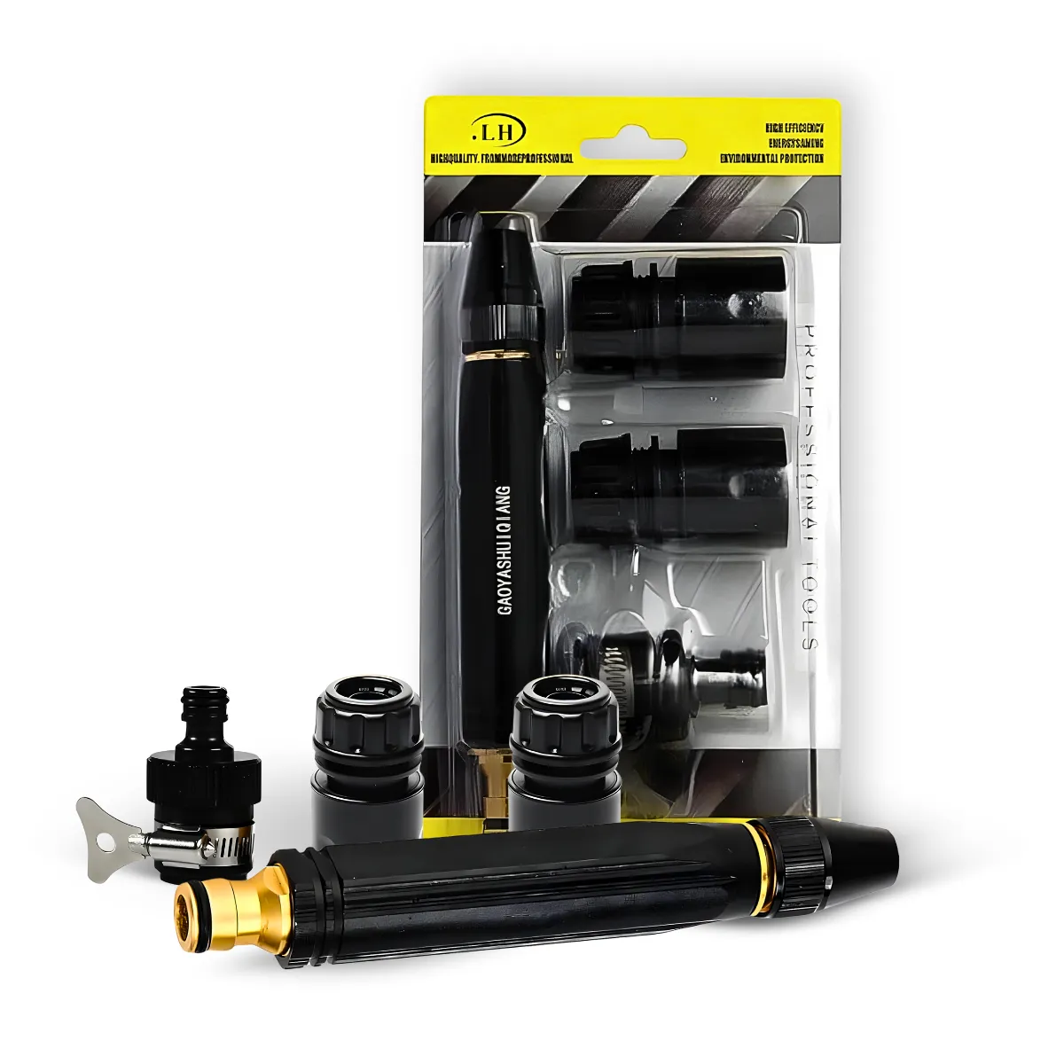 Bico Alta Pressão Jato Mangueira Água Kit 4 Pçs Lava Carro - imagem 2