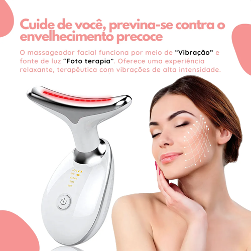 Massageador Facial Eletrico Pescoço Led Lif - imagem 4