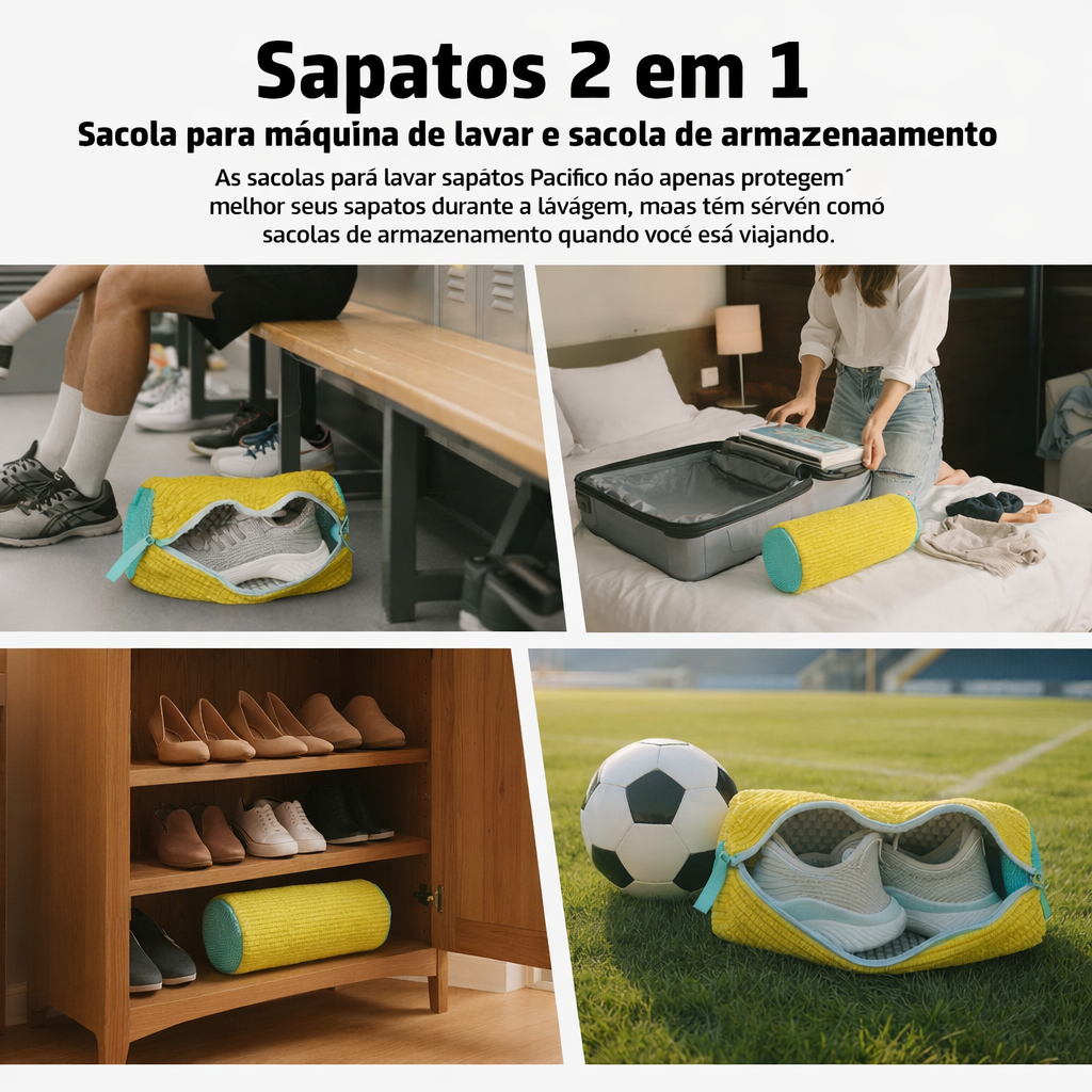 Saco De Lavagem Tenis Sapatos Para Máquina De Lavar - imagem 4