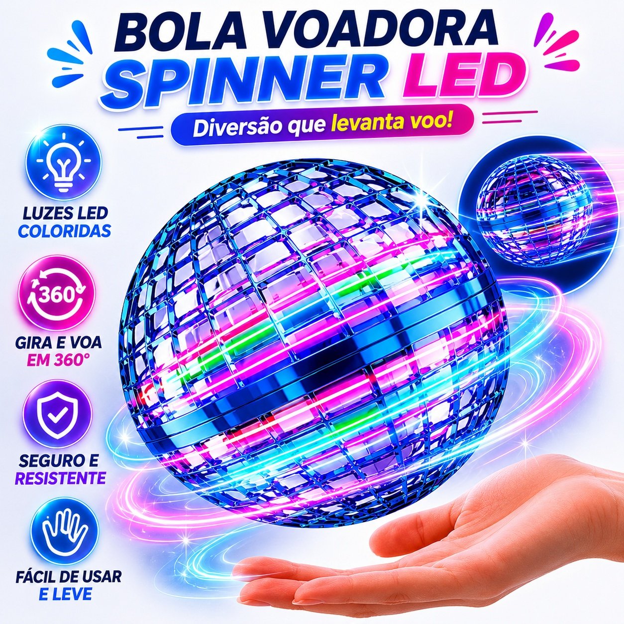 Bola Voadora Spinner LED - imagem 4