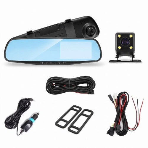 Espelho Retrovisor com Câmera Frontal e Câmera de Ré HD - imagem 3
