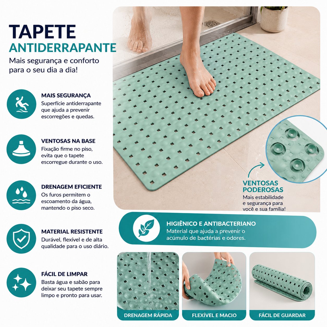 Tapete Banheiro Antiderrapante para - imagem 3