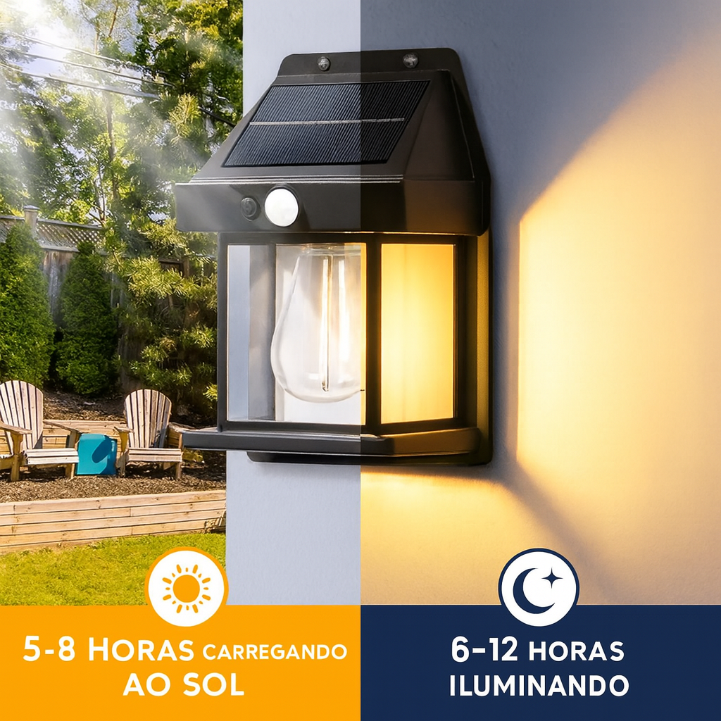 Lâmpada de Parede Solar com Sensor - imagem 4