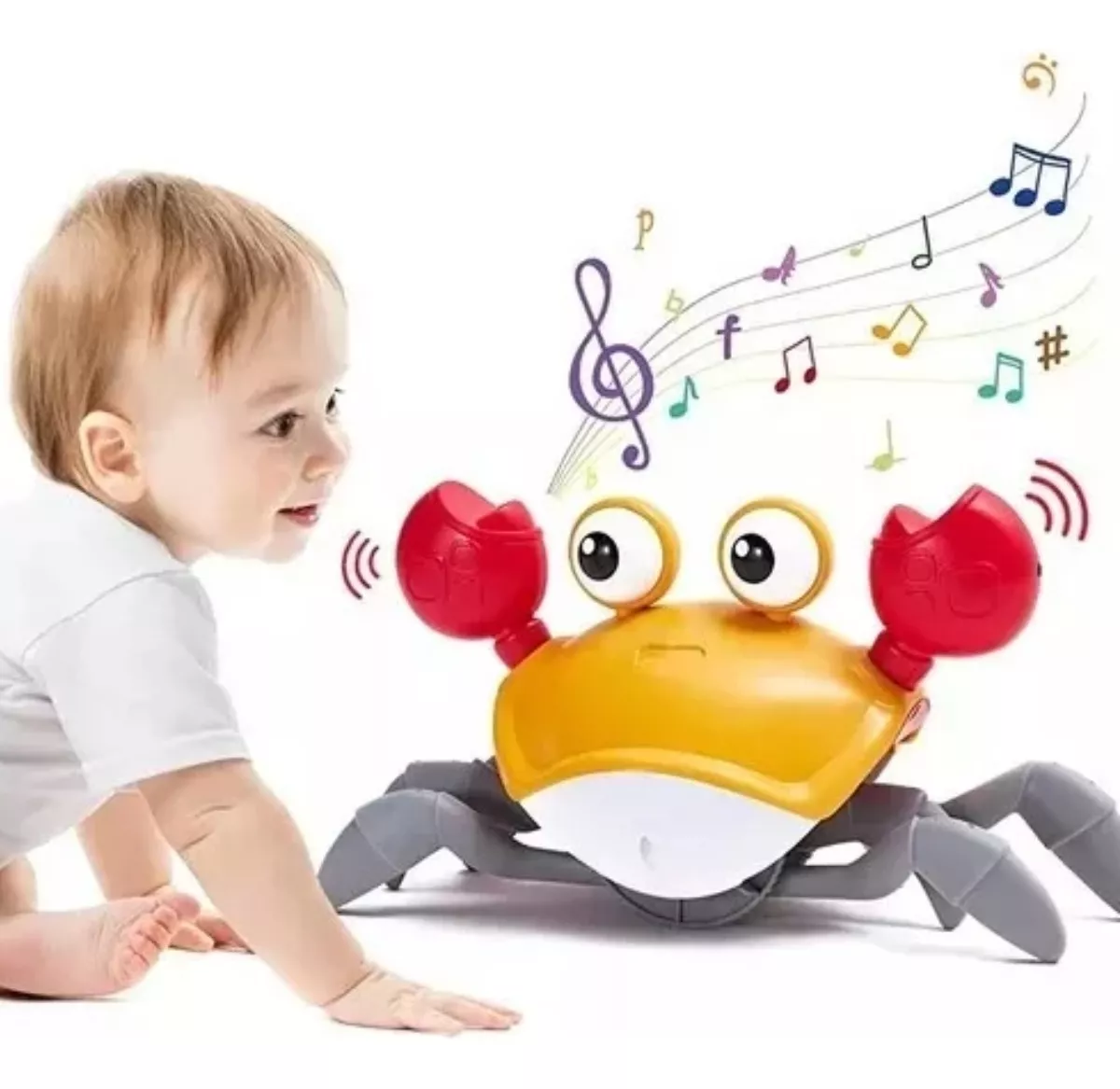 Brinquedo Caranguejo Fujão Música Luz Sensor - imagem 3