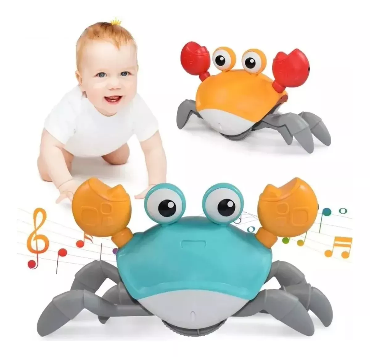 Brinquedo Caranguejo Fujão Música Luz Sensor - imagem 4